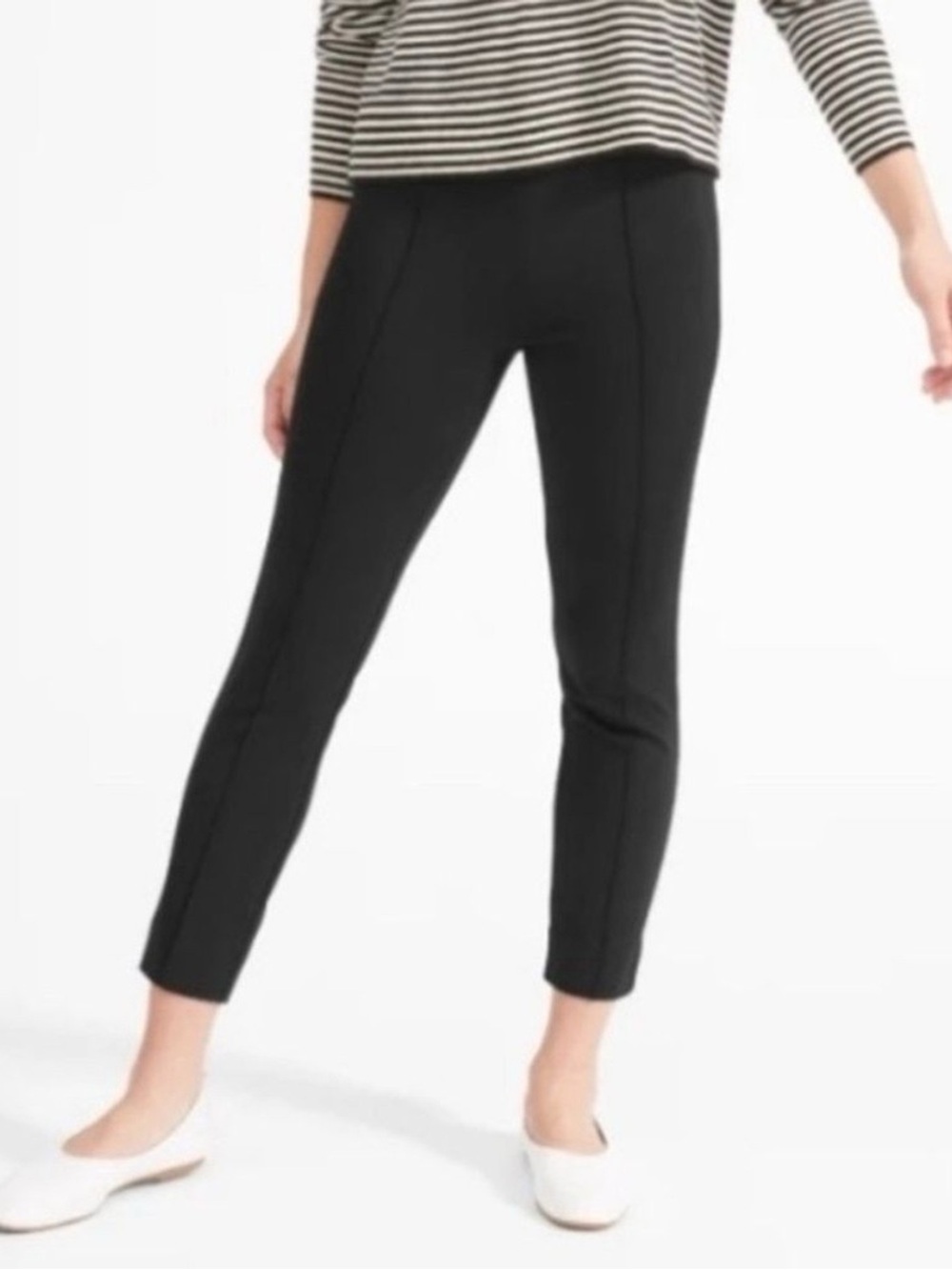 Black Everlane Ponte Ankle Pants